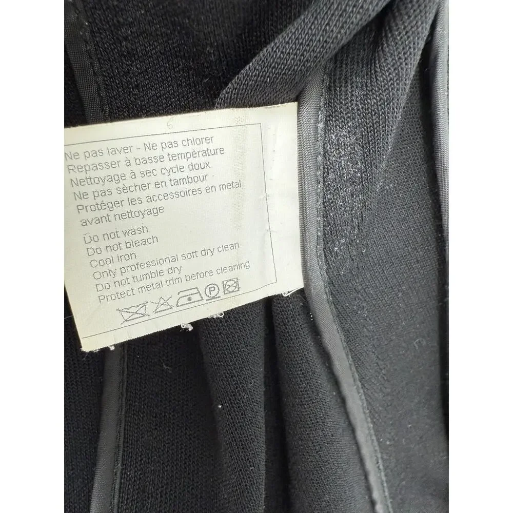 Chanel Black Quilted Wool Moto Zip Jacket – Size 46